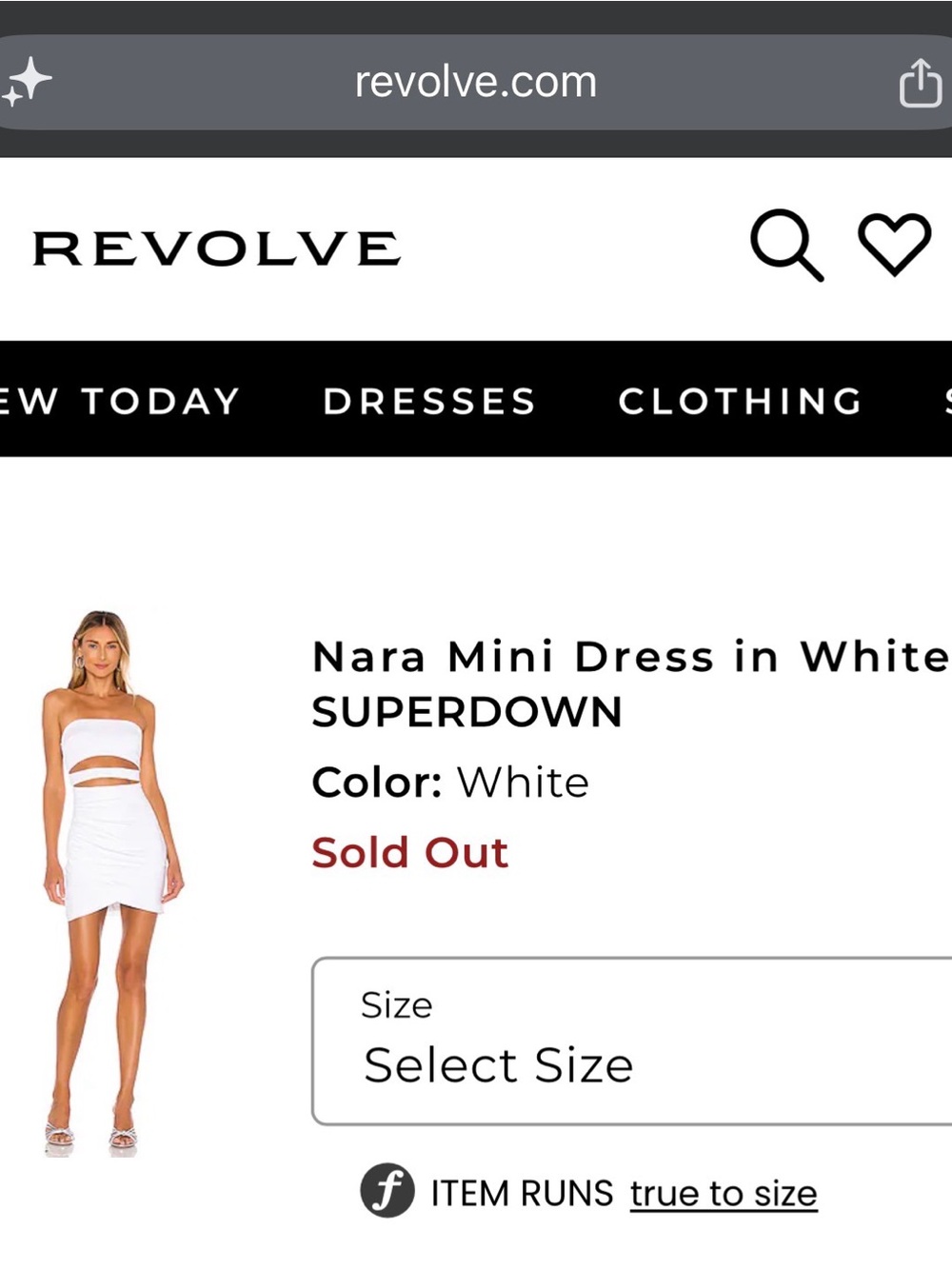 superdown White Strapless Cutout Mini Dress